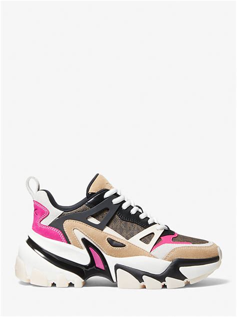 MICHAEL Michael Kors Nick Mixed Media Trainers 